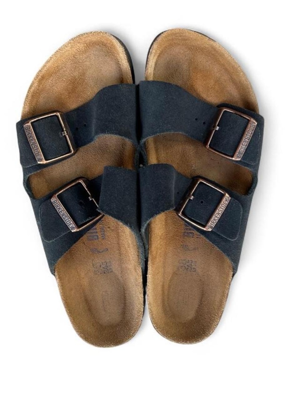 Birkenstock Arizona Midnight Navy Suede Soft Footbed Sandals EU 38 Womens 7 N